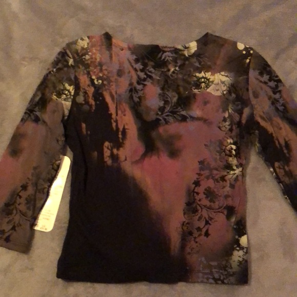 Patchington Cotton Snap Peacock Feathers Top - NWT - size Large - Picture 5 of 6